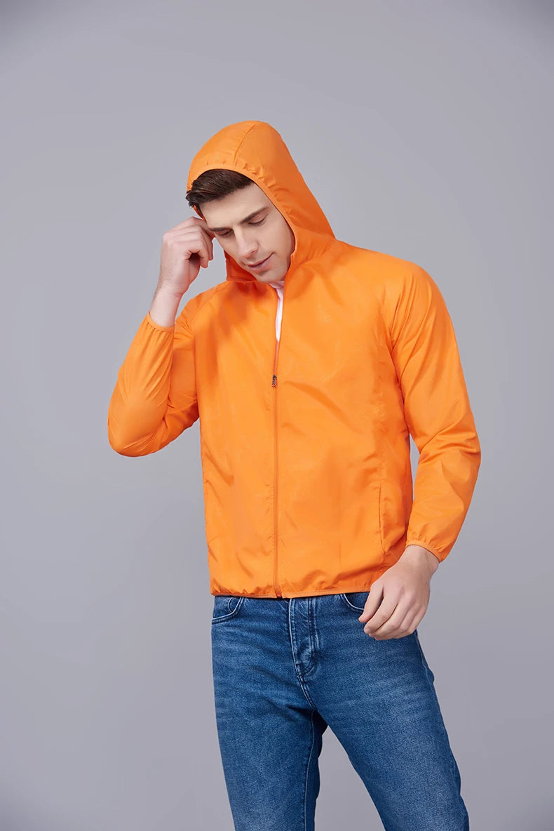 JNLN Unisex Hiking Jacket Men Women Waterproof Quick Dry Camping Windbreaker Outdoor Trekking Fishing Rain Coat Anti UV Clothes