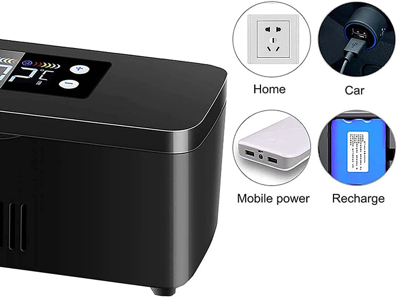 Insulin Cooler Mini Fridge Portable Medicine Refrigerator Serum Interferon Dispenser Car Fridge Family Outdoor Travel