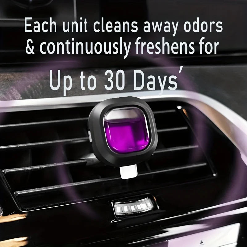 Long-lasting car aroma air freshener ventilation clip - essential oil fragrance deodorant, 0.14 ounces per bottle, alcohol-free