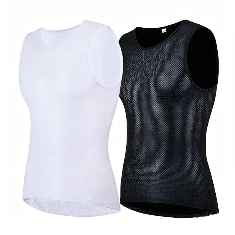Cycling Underwear Men's Sleeveless Cycling Vest Cool Mesh Stretch Road Cycling Jersey camiseta mtb