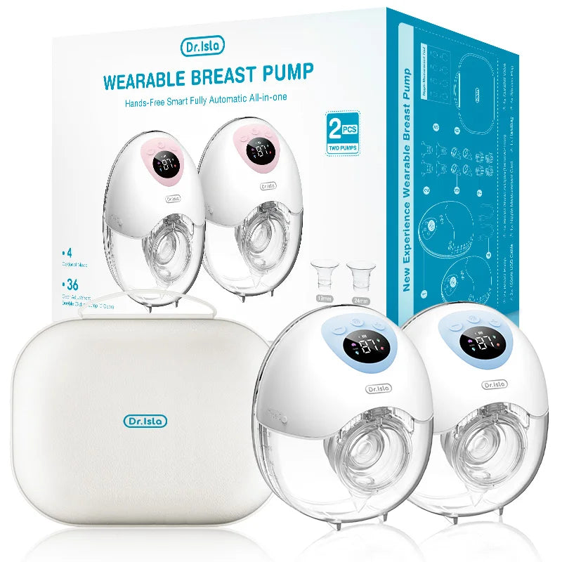 MAMIJOY 2Pcs Wearable Breast Pump Super Silent Hands Free Electric Breast Pump Comfort Milk Collector for Breastfeeding BPA free