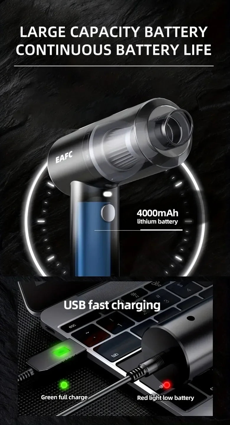 Wireless Vacuum Cleaner Mini Dust Collector Small Suction Force Home Car Dual-Use Handheld Cleaning Appliances USB Charging