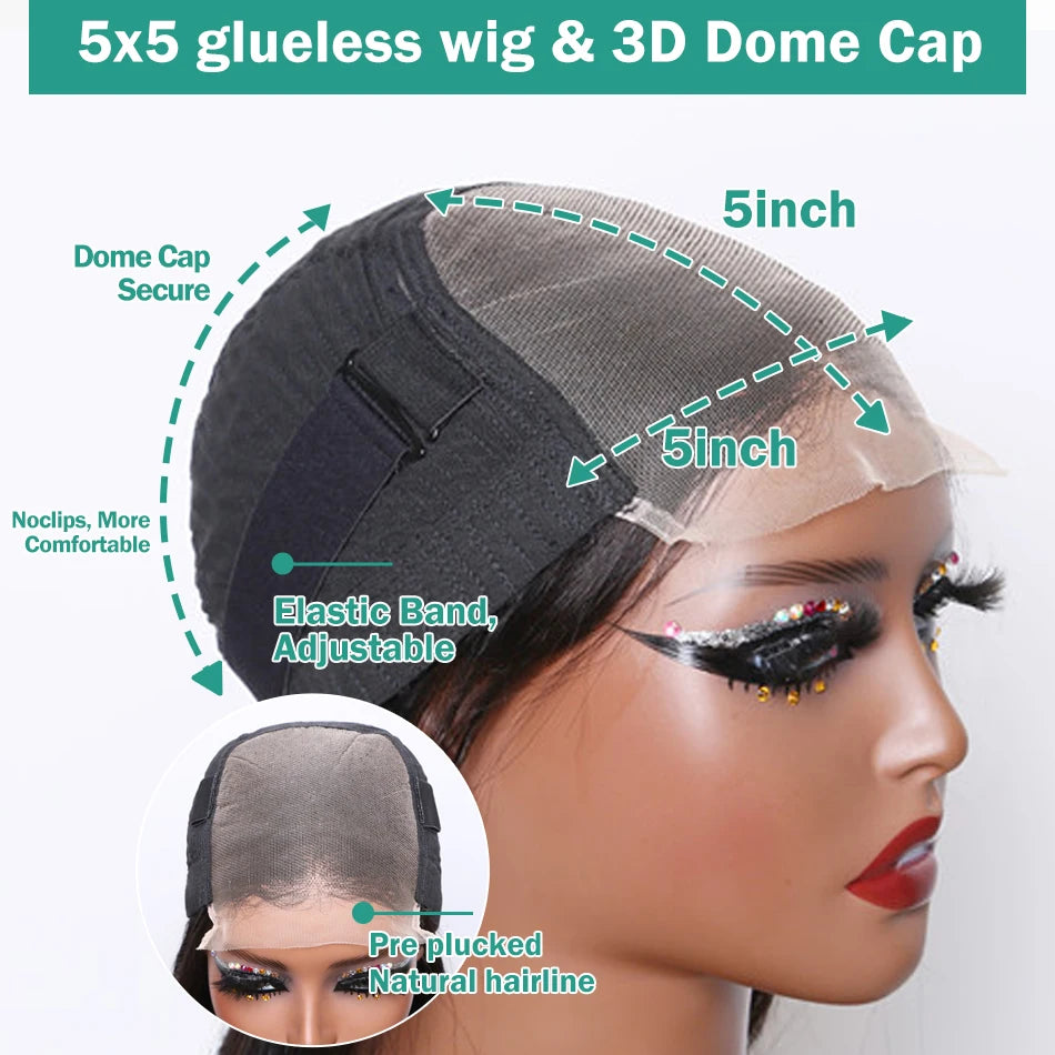 HD 40 Inches 250% 5x5 Glueless Ready To Wear Closure Burmese Remy Human Hair 13x6 Lace Front Human Hair Wigs Transparent Body Wave 13x4 Lace Frontal Wig