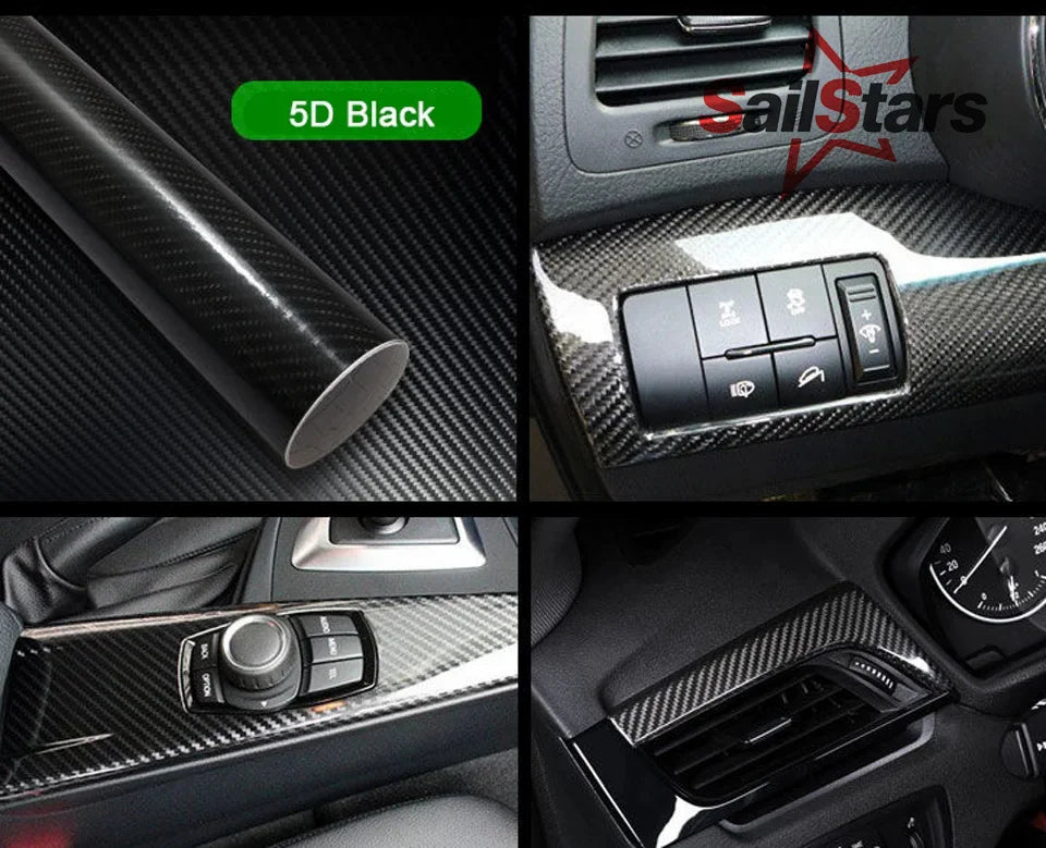 3D 4D 5D 6D Carbon Fiber Vinyl Wrap Car Stickers DIY Waterproof Wrapping Foil Auto Accessories Motorcycle Decal