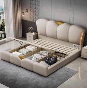 Bedroom Drawer Bed Twin Bedside Table Princess Sleeping Bed Storage Lounge Frame Muebles Para El Hogar House Accessories