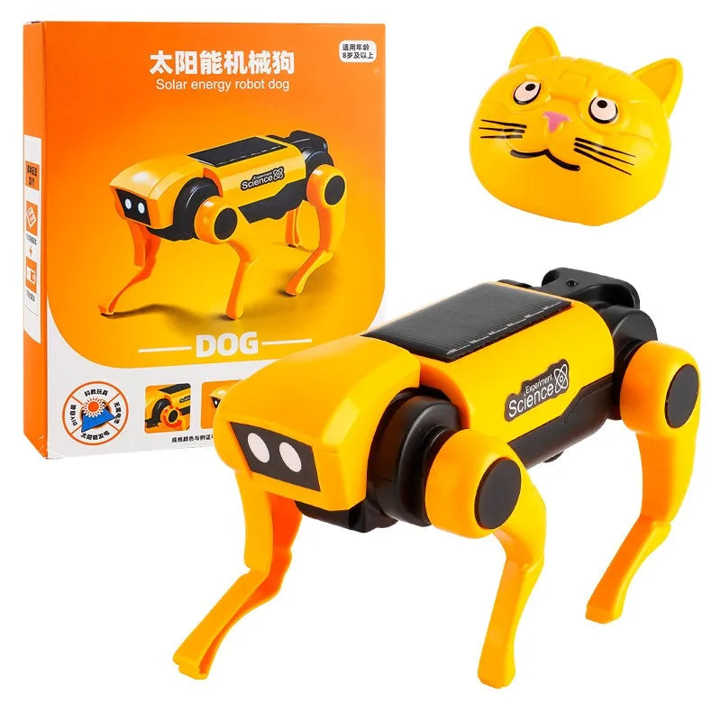 Robot Dog Science Experiment Kits Solar Powered Puppy for Kids DIY Educational Stem Toys  Children Christmas Gifts