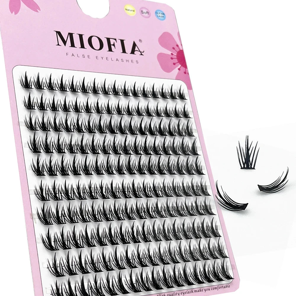 1 Box/160 Bunches Mink Eyelashes Natural 3D Russian Individual Eyelash Extension MS Eyelash Cluster Makeup Tool Lashes Wholesale