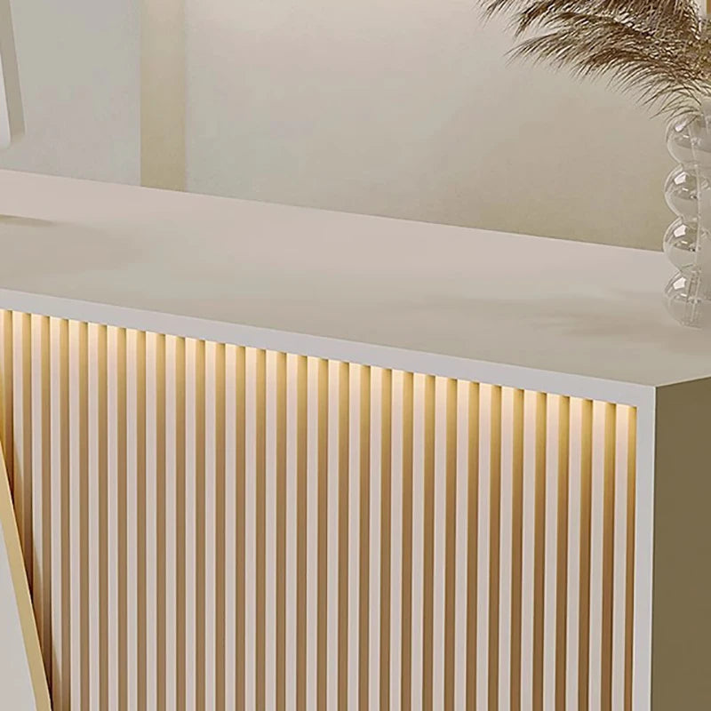 Customized Professional Reception Counter Simple Design Style Reception Desk Creative Storage Theke Empfang Office Furniture