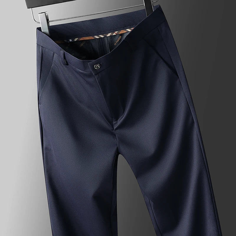 Four-Way Stretch Business Casual Pants for Men, Spring/Autumn Dress Pants, Men's Trousers, Formal Pants, Casual Elastic Dress Pa
