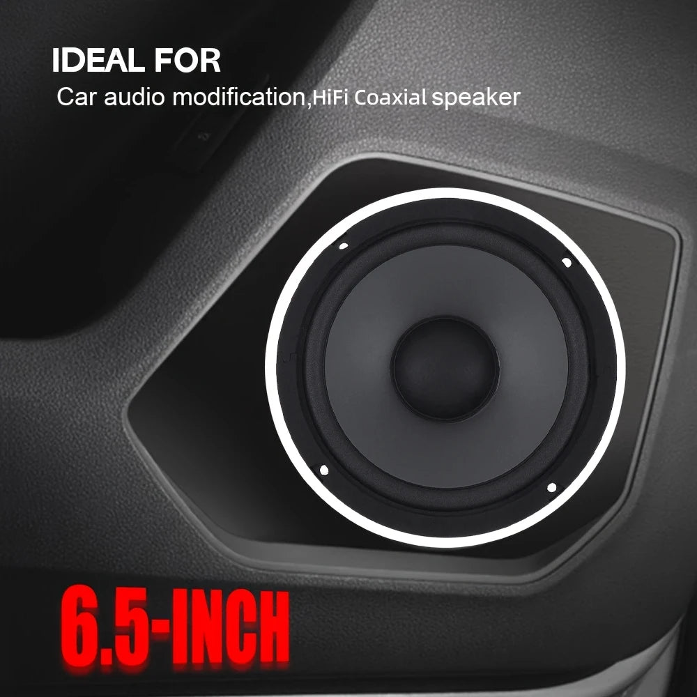1PC 6.5 inch 600W Car Audio Accessory Coaxial Speaker Audio Tiltable Speaker Full Frequency Universal HiFi Car Stereo Subwoofer