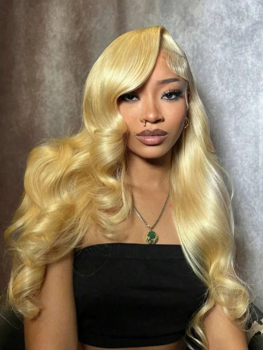 13x6 Body Wave Transparent HD 30 46 Inch 613 Honey Blonde Lace Frontal Human Hair Wig 250 Density Brazilian 13x4 Lace Front Wig