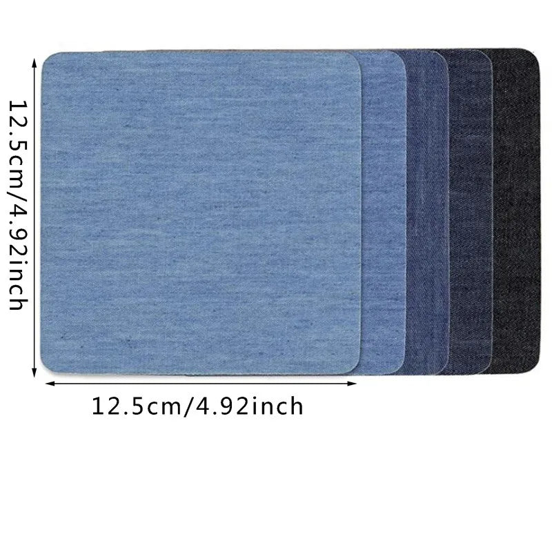 Denim Patches DIY Iron On Denim Elbow Patches Repair Pants For Jean Clothing Pants Badges Apparel Sewing Fabric NEW