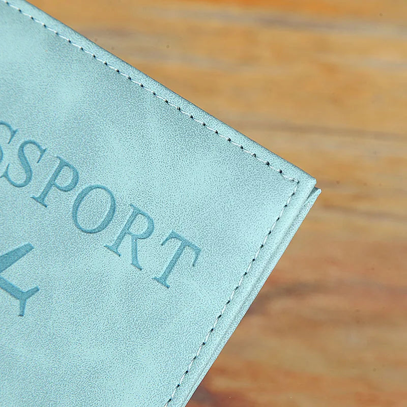 Lover The World Map Passport Cover Hot Stamping Simple Plane Women Men Travel Passport  Case Holder Fashion Wedding Gift