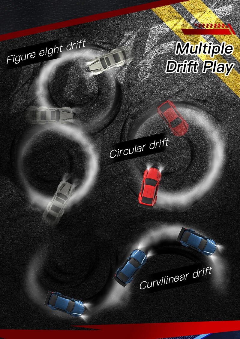 KF20 1/64 High Speed Drift RC Car 2.4G 4WD Remote Control Desktop Mini GTR Racing Model Cars for Boys Kids Toy Gift
