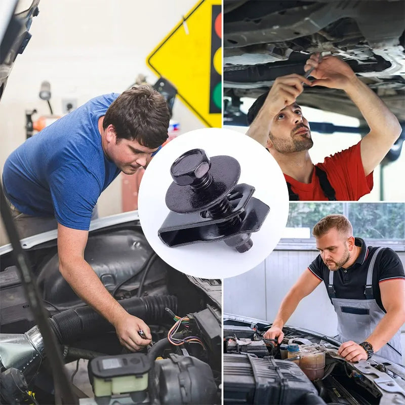 Car Fender Liner Retainer Clip M6 Engine Splash Shield Screws Hex Head Bolt Washer Auto Under Cover Bumper Guard Board Fastener
