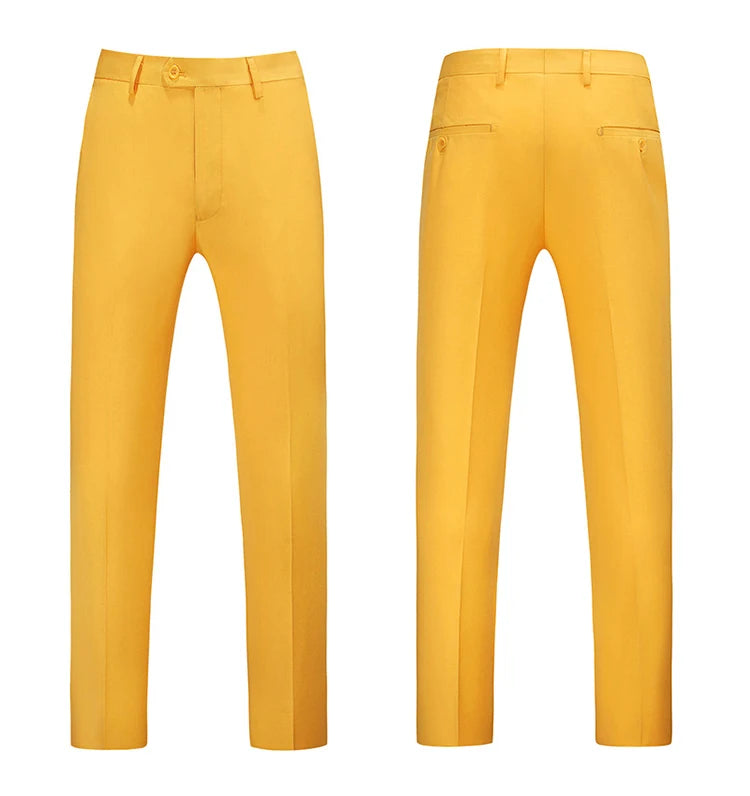 Men Dress Pants Solid Color Slim Fit Business Casual Office Wedding Formal Trousers High Quality Men Clothing Suit Pants 29-40