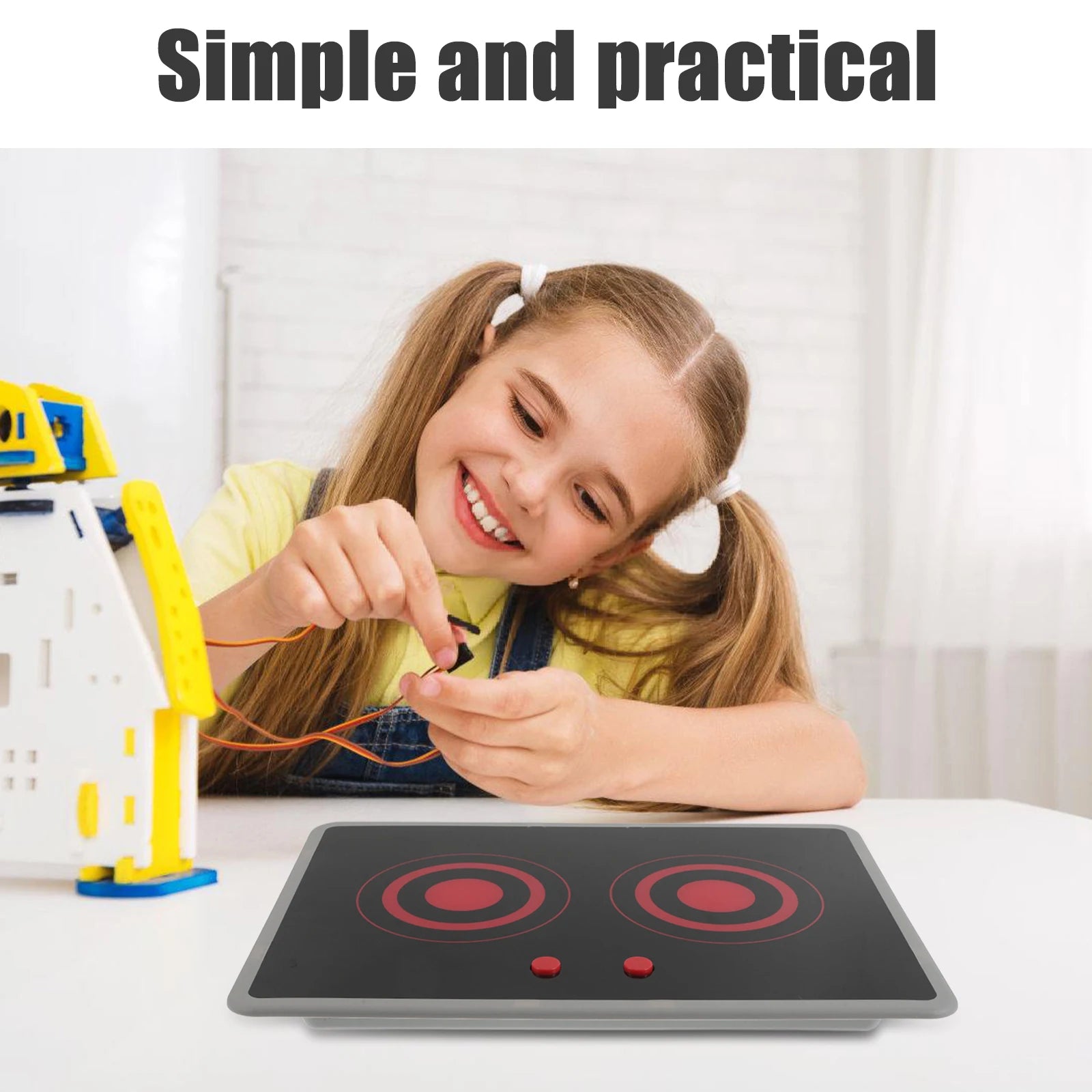 Home Kids Play Kitchen Appliance Realistic Induction Stove With Sound Light Pretend Play Kitchen Toy For Toddler Operated Models