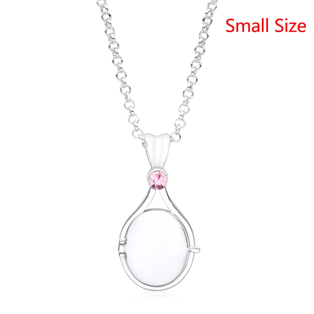 H2O Locket Pendant Necklace Mermaid Silver Color with Crystal Just Add Water Necklaces TV Movies Jewelry for Women Girls