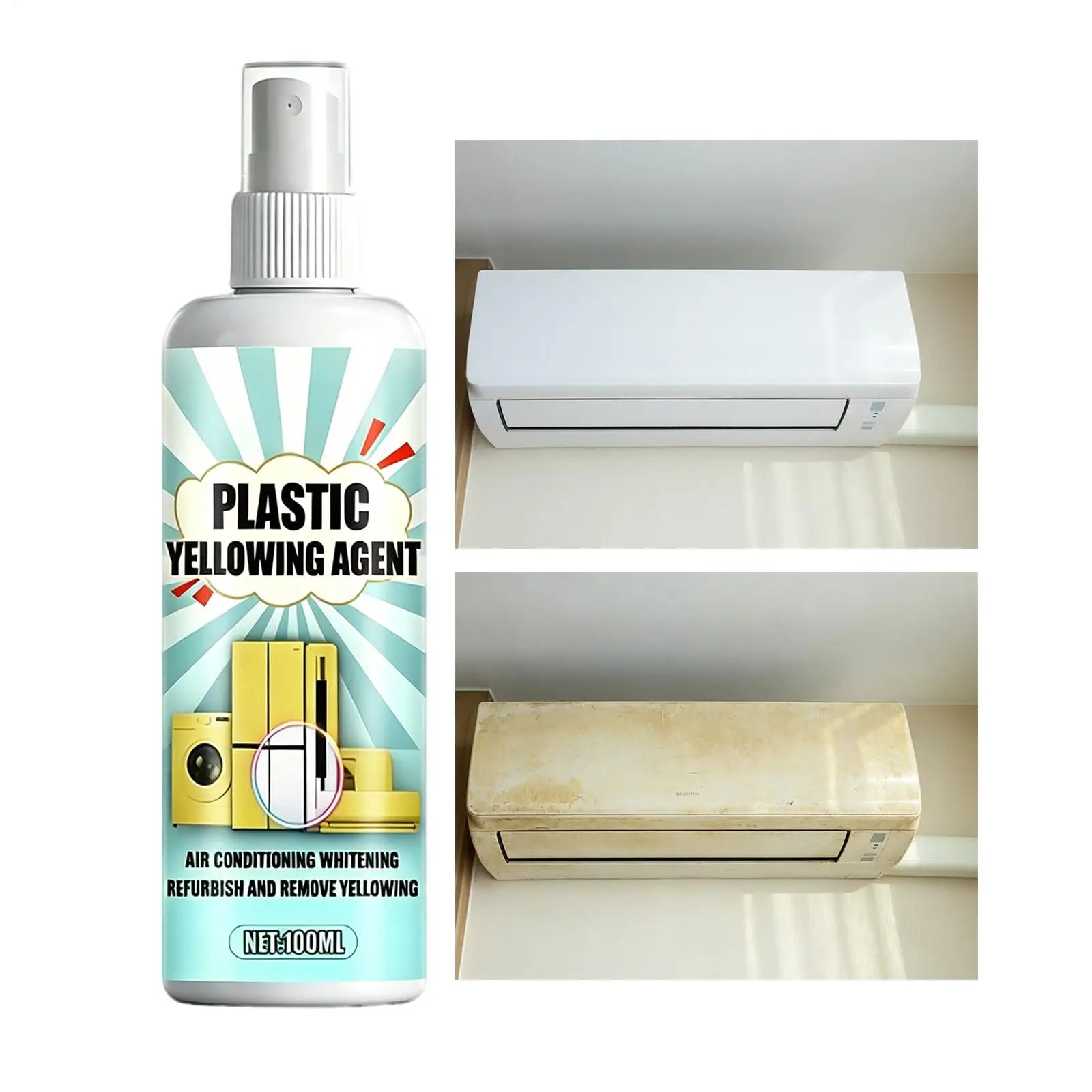 100ml Plastic Remove Yellowing Cleaning Agent Air Conditioning Washing Machine Renovation Anti Oxidation Appliances Remove