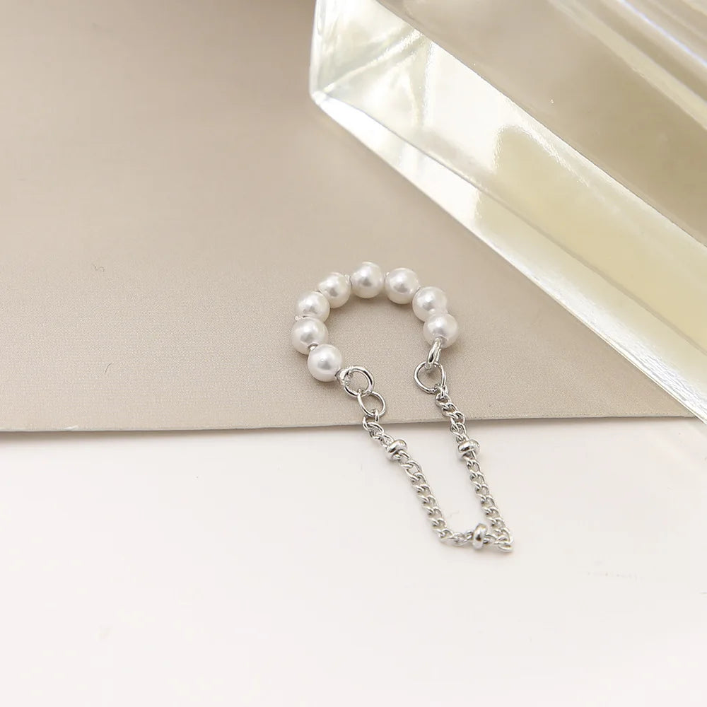 1PC Fashion Silver Pearl Ear Clips Ear Cuff for Women Men Non-Piercing Fake Cartilage Clip Earrings Wholesale Jewelry Girl Gift