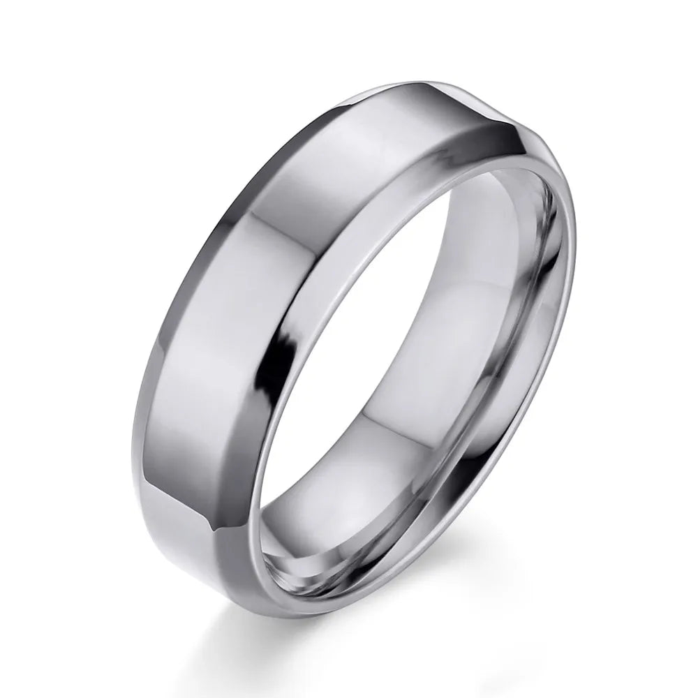Vnox Gold Color Rings for Men Women, Simple Glossy Stainless Steel Wedding Bands, Signet Stacking Finger Ring Jewelry Gift