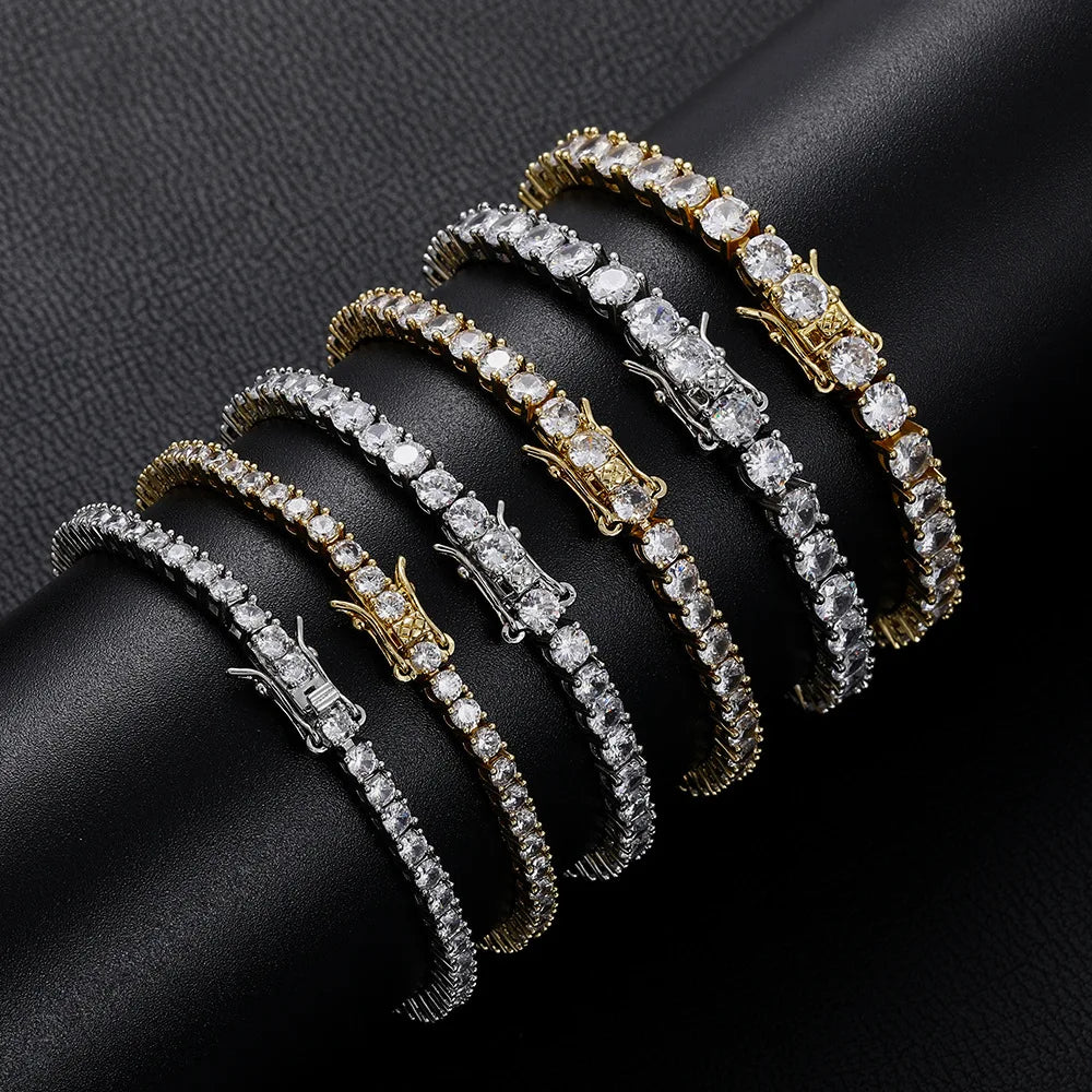S925 Sterling Silver High Quality Fashionable  D Color VVS1 Full Moissanite Tennis Bracelet for Women Wedding Engagement Jewelry