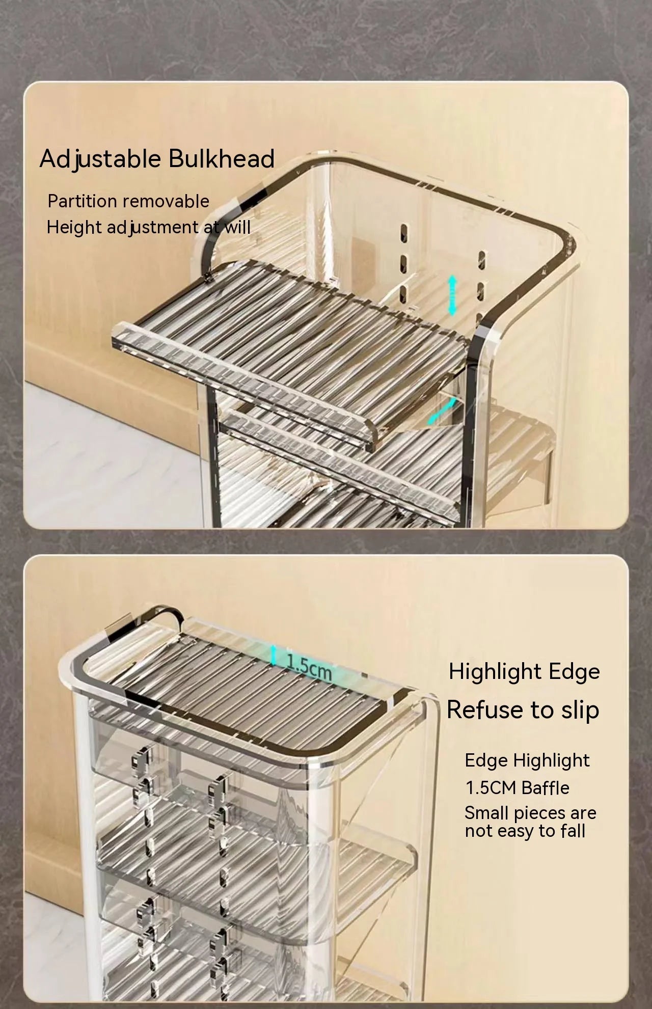 Makeup Organizer Cosmetic Lipstick Jewelry Display Cases Stackable Storage Box Brush Holder Bathroom storage organization