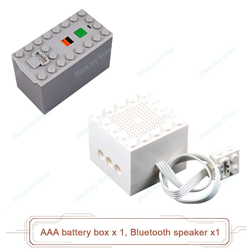 MOC Power Functions M/L/XL Motor Battery Box IR Remote Receiver for RC Car Robot Model Building Blocks Technical Modified Parts