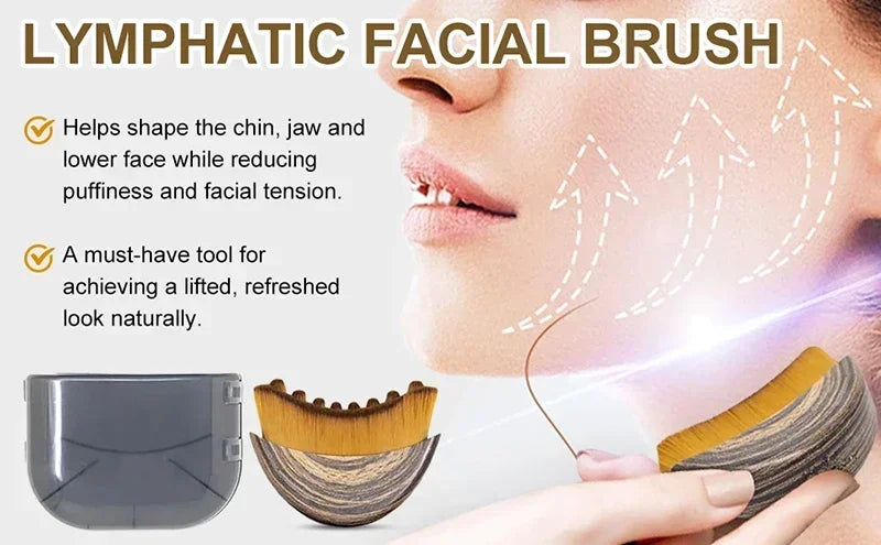 Ergonomic Lymphatic Face Massager Brush for Facial Contour Sculpting Drainage Tool Skin Care & Relaxing Massage