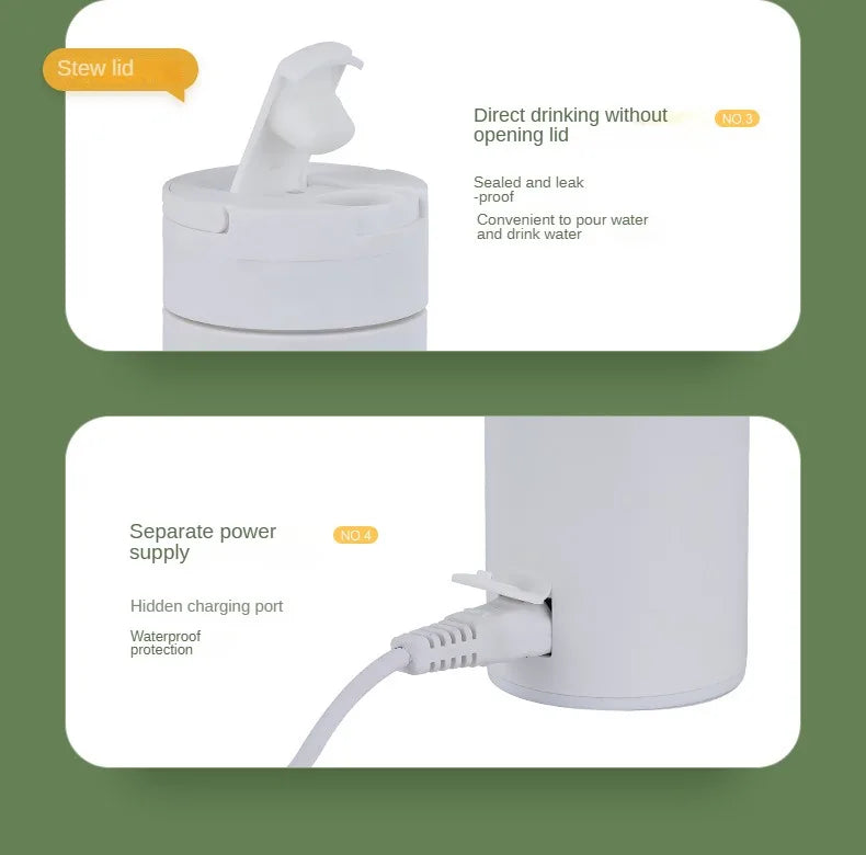 Travel Electric T Kettle Fast Boiling Water Portable baby Milk Warmer Kettle 304 Stainless Steel Thermo Kettles