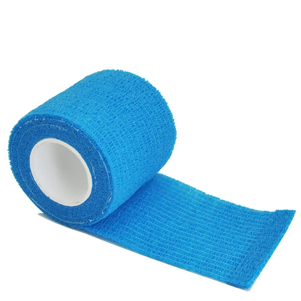 6/10/12pcs First Aid Self Adhesive Cohesive Elasticity Bandages Sports Tape For Wrist Ankle Sprains & Swelling Tattoo Cover