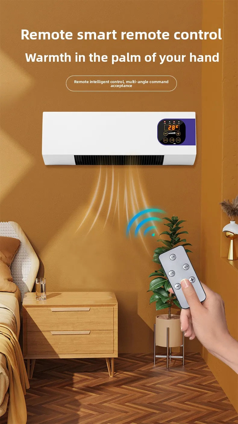 Household Wall Mounted Bathroom Energy Saving Quick Heating Electric Heater Desktop Remote Control Dual Purpose Heater
