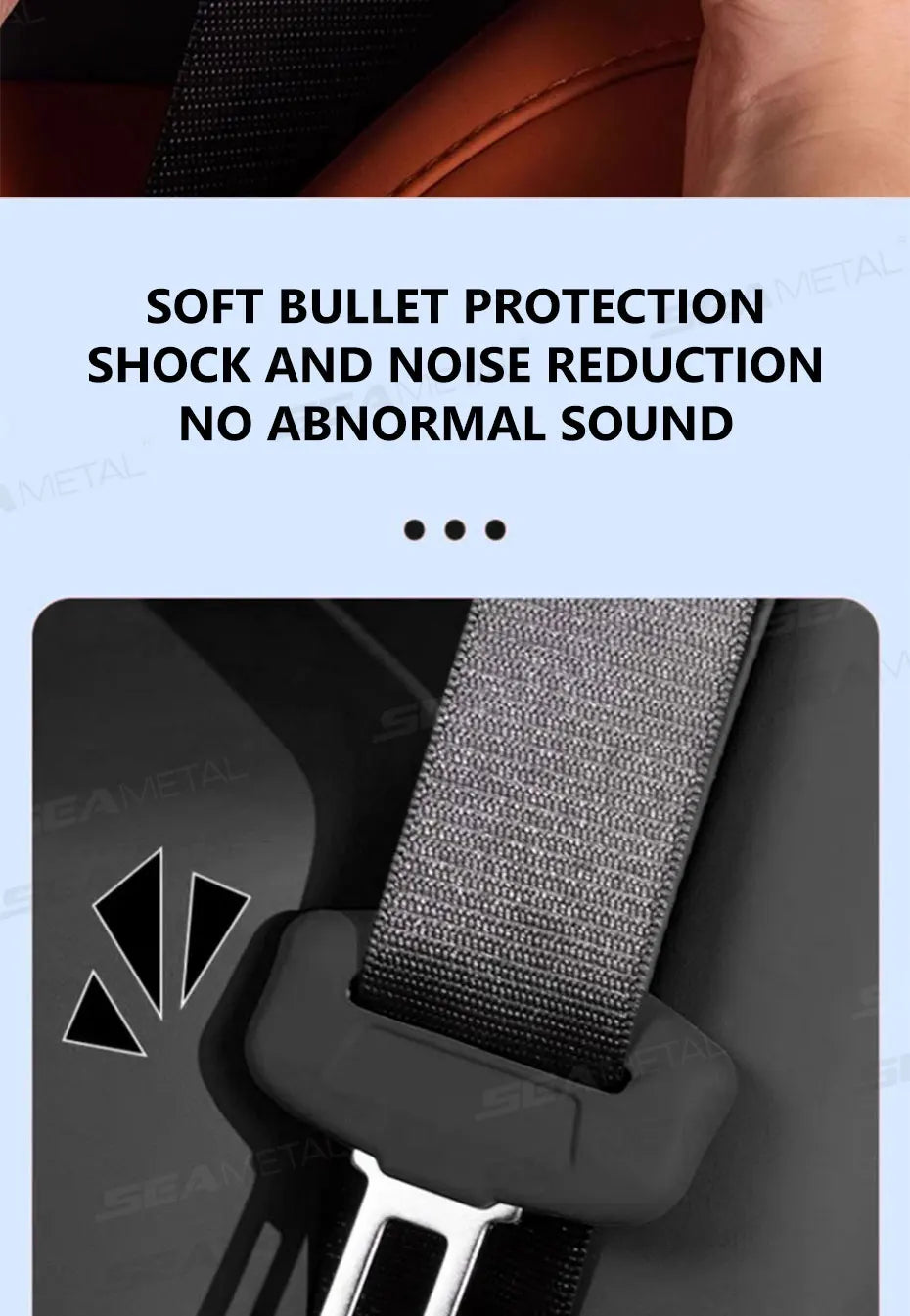 BLALION 2Pcs Seat Belt Buckle Cover Anti-Scratch Rubber Car Seat Buckle Protector Clip Protection Cover Universal for SUV Sedan