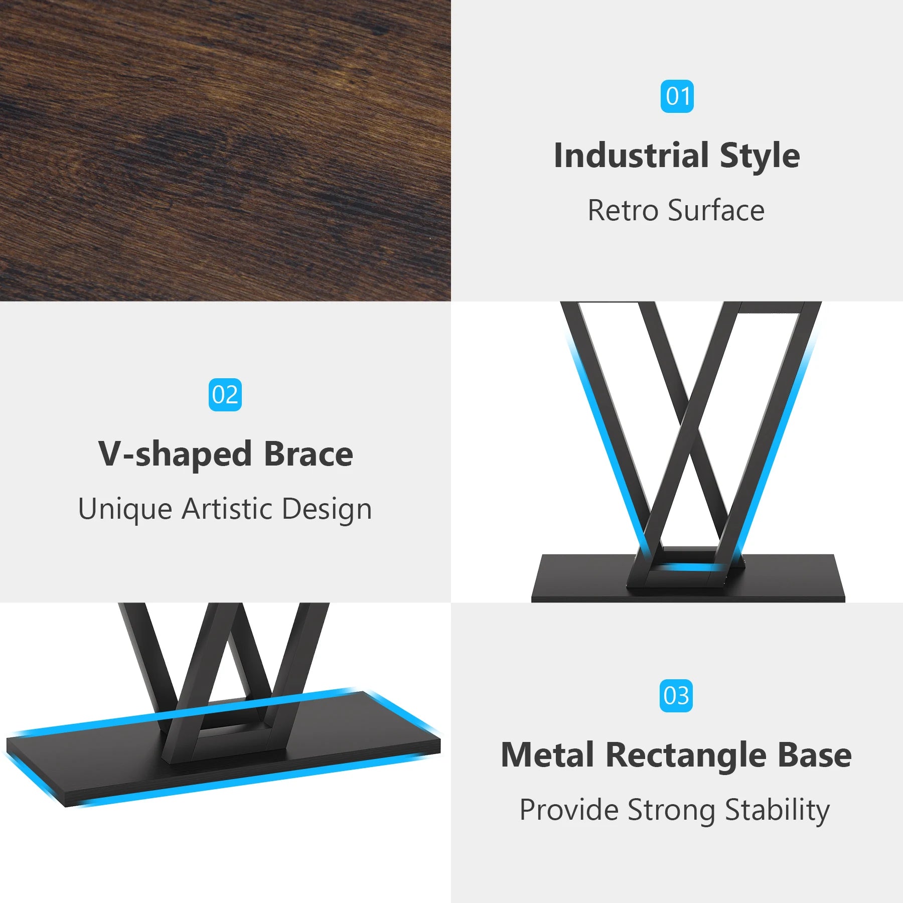 Tribesigns 110 cm Console Table Industrial Entryway Hallway Table  Living Room Furniture
