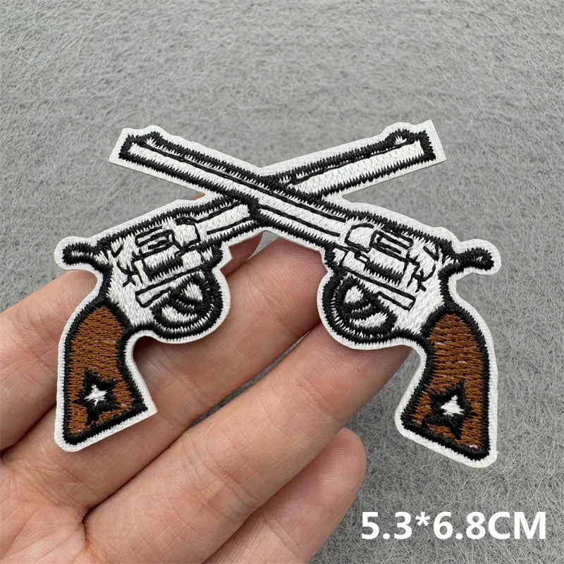 Western Cowboy Embroidered Patches DIY Boots Horse Patch For Clothing Iron On Patches Jackets Backpack Hats Sew Badges Patches