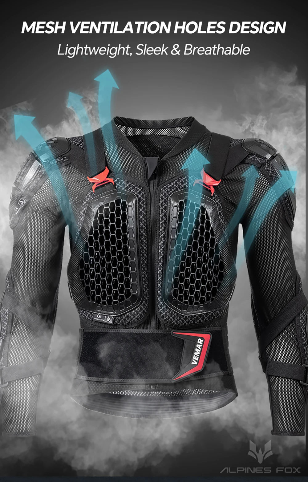 VEMAR 2025 Men New Motorcycle Jacket Moto Body Armor MX Armor Motocross Racing Jacket CE Approval Motorbike Moto Protection Gear