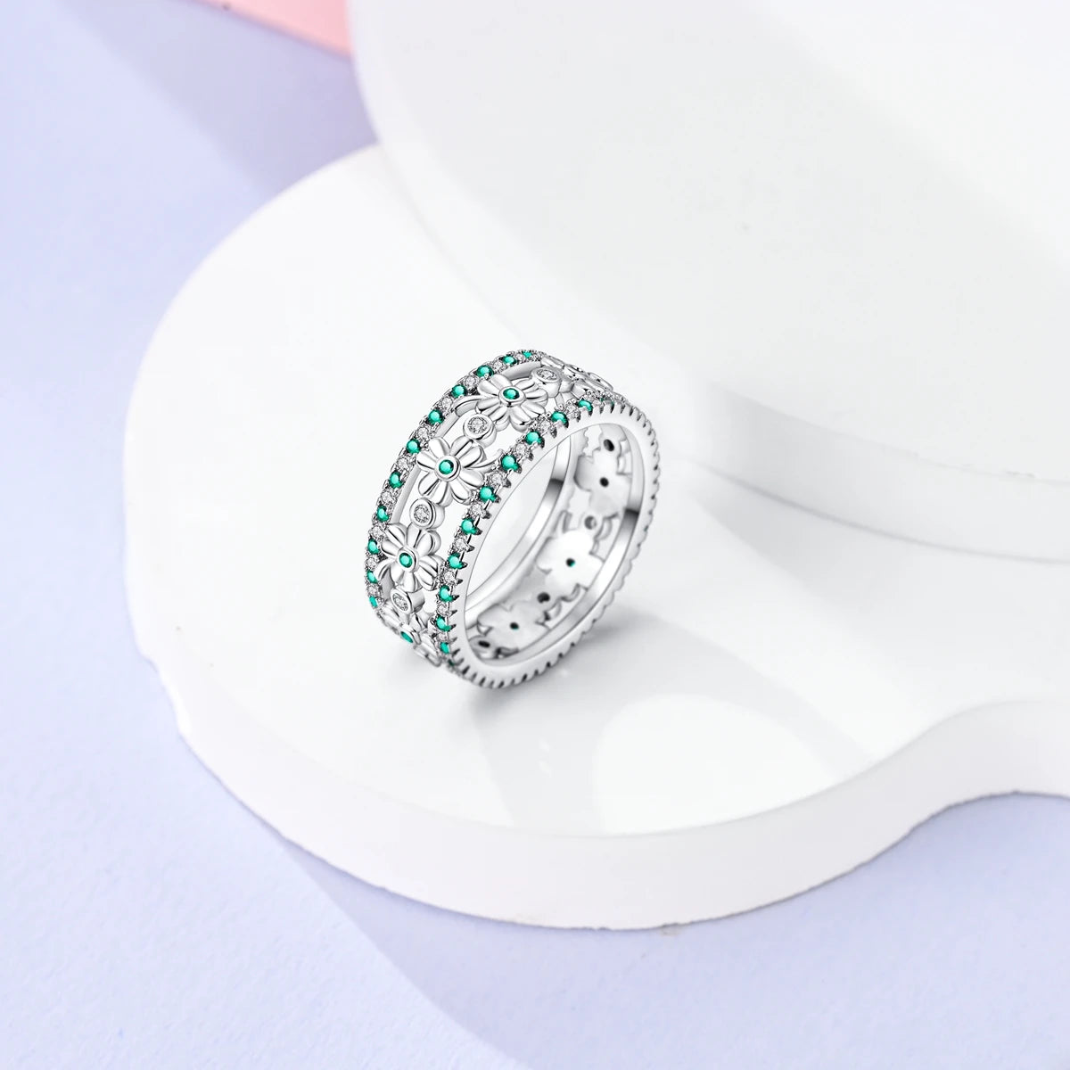 Rings For Women 925 Silver Size 6-9 Ocean Flower Sun Butterfly Heart Hollow Ring Fit For Engagement Weddings Fine Jewelry Gifts