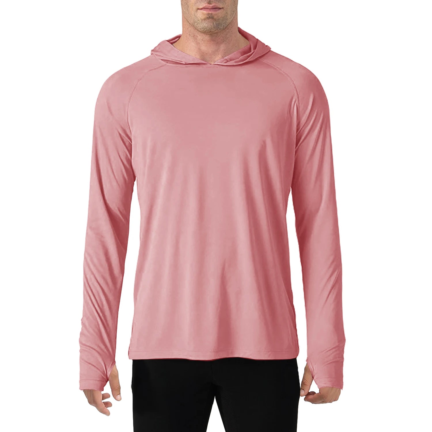 TACVASEN Sun Protection T-Shirts Mens Long Sleeve Hoodie Casual UV-Proof T-Shirts Breathable Lightweight Quick Dry T shirts Male