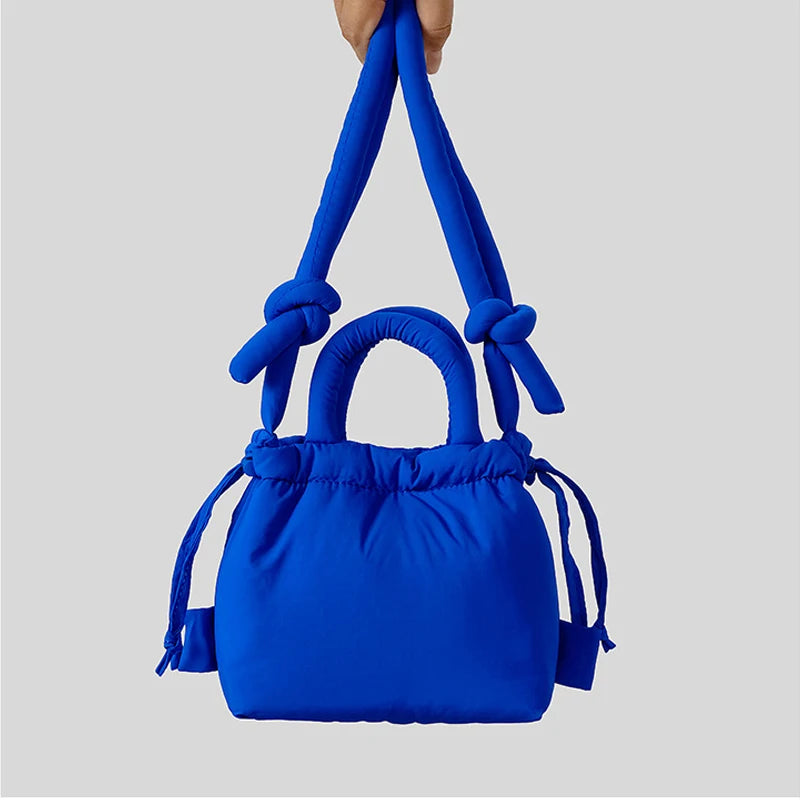 Fashion Small Puffer Tote Bag Designer Padded Women Shoulder Bags Nylon Down Cotton Crossbody Bag Mini Lady Handbags 2025