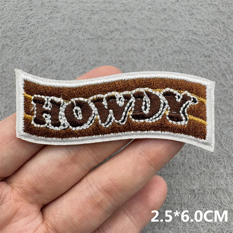 Western Cowboy Embroidered Patches DIY Boots Horse Patch For Clothing Iron On Patches Jackets Backpack Hats Sew Badges Patches