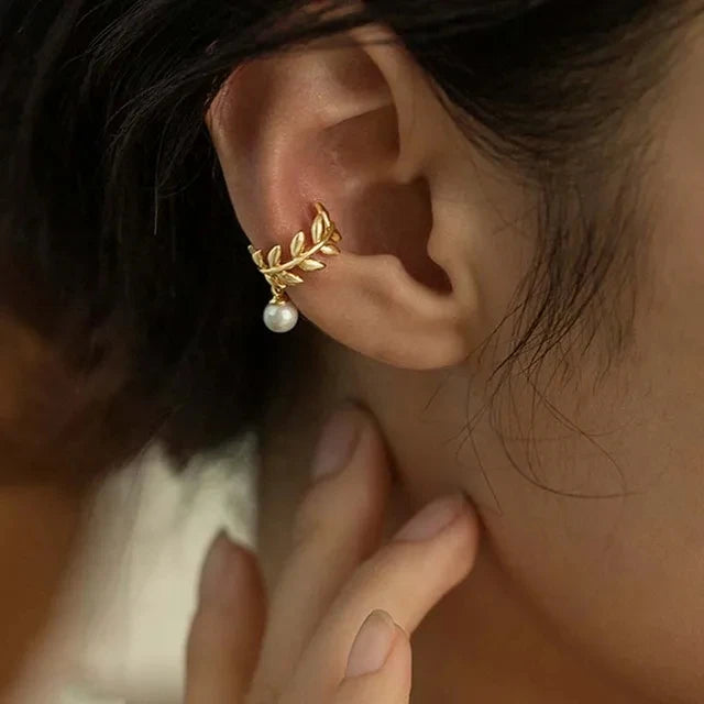 New Fashion Zircon Double-layer Ear Cuff No Piercing Earring 2023 Trendy Punk Unique Metal Geometric Ear Clip for Women Jewelry