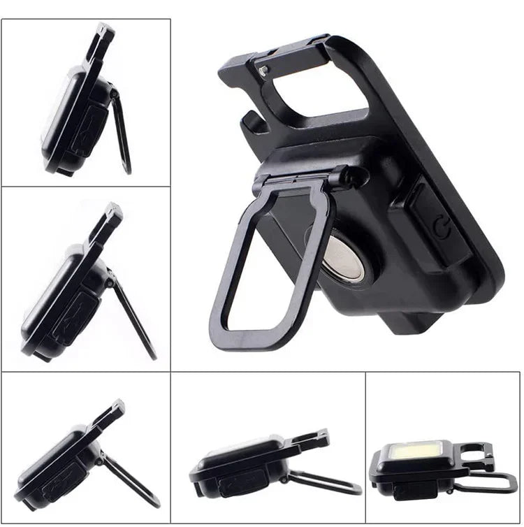 Super Bright 1500LM Work Light COB 500mah LED Flashlight Pocket Keychain USB Rechargeable Waterproof For Outdoor Camping