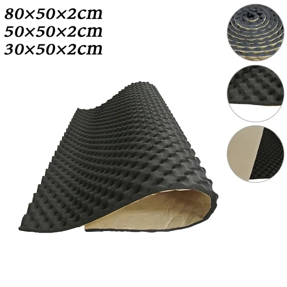 2cm Self Adhesive Soundproofing Insulation Cotton Car Sound Deadener Noise Insulation Acoustic Dampening Foam Subwoofer Mat