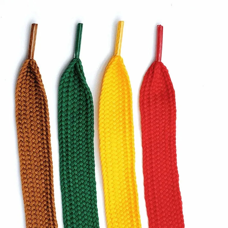 New 2cm wide fashion laces men and women sneakers flat shoes casual shoes lace length 100/120/140/160cm shoelace 18 color