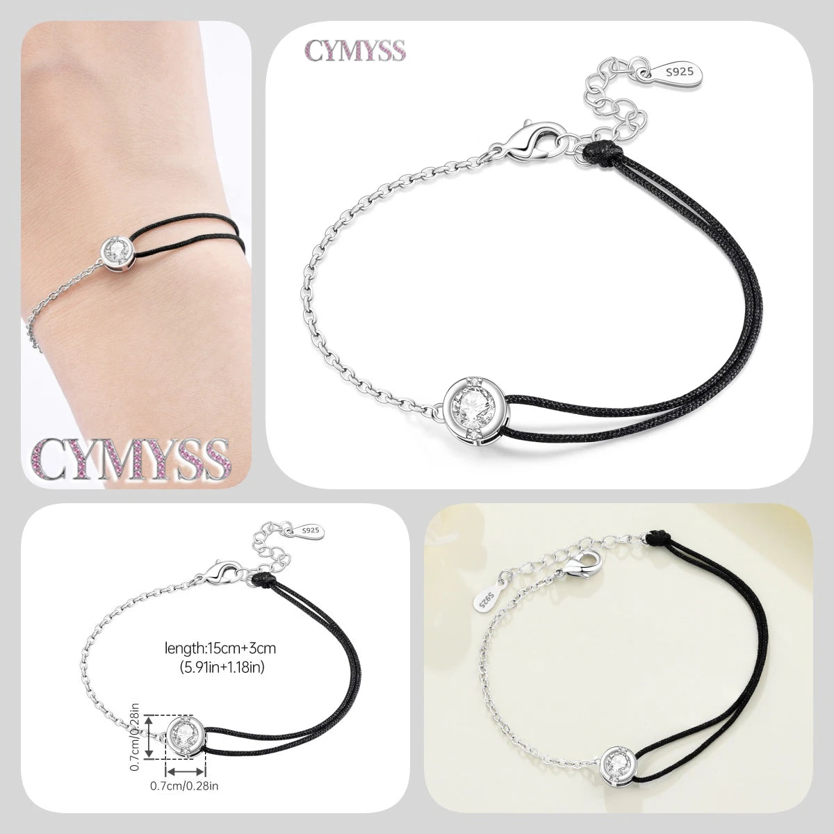 Original 925 Sterling Silver Zirconia Tennis Chain Bracelet for Women Adjustable Gold Color Hot Sale Ideal Birthday Party Gifts