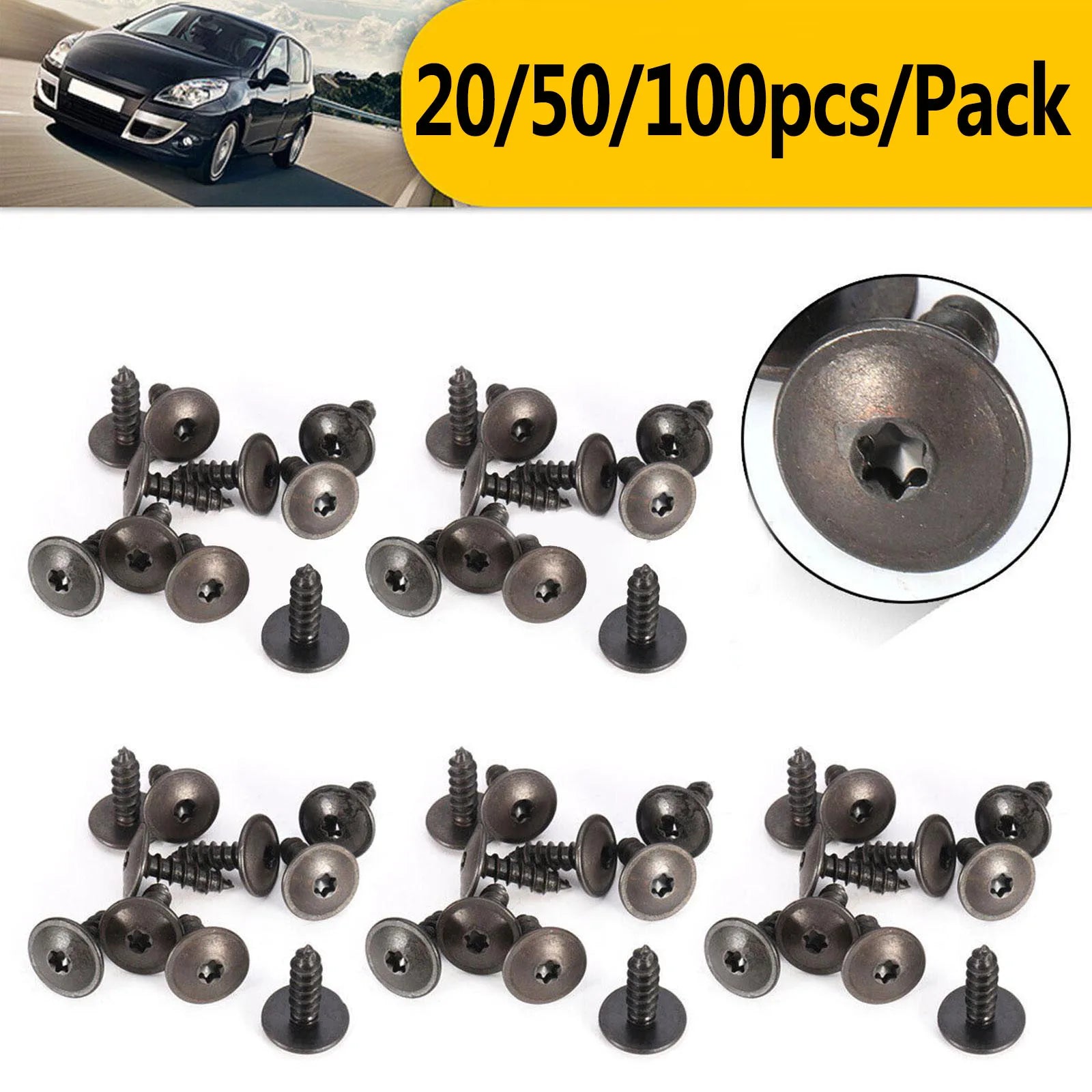 20/50/100pcs/Set Car Clips Fastener For AUDI A1 A3 A4 LA5 A6 LA8 Q3 Q5 Q7 For Engine Splash Guard Self Tapping Screw Clip for VW