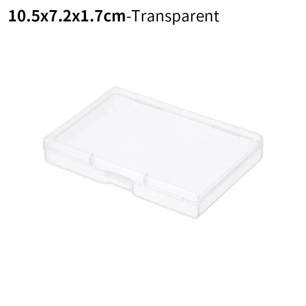 1Pcs Plastic Transparent Storage Box Small Items Sundries Jewelry Organizer Case Beads Container Pill Chip Box Tools Accessories