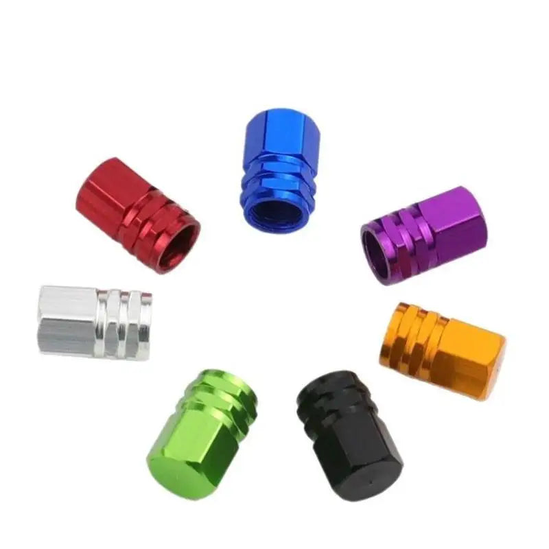 4pcs Aluminum Alloy Car Wheel Tire Valve Caps Tyre Rim Stem Covers Airdust Waterproof For Automobiles Motorcycles Trucks Bikes