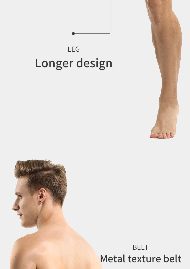 Men's Extra Long Sports Underwear Boxer Running Anti-Wear Legs Large Size Ice Silk Loose 100kg Fat Guy Four Corners