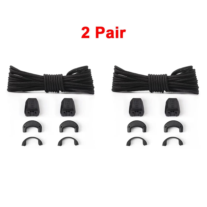 Fashion No Tie Shoelaces Outdoor Running Sneakers Laces Round Tennis Shoe Laces Without Ties Adult Kids Shoelace Shoes Accesorie